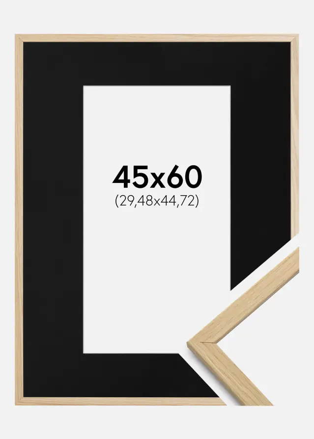 Rám Edsbyn Dub 45x60 cm - Pasparta Cerná 12x18 inches
