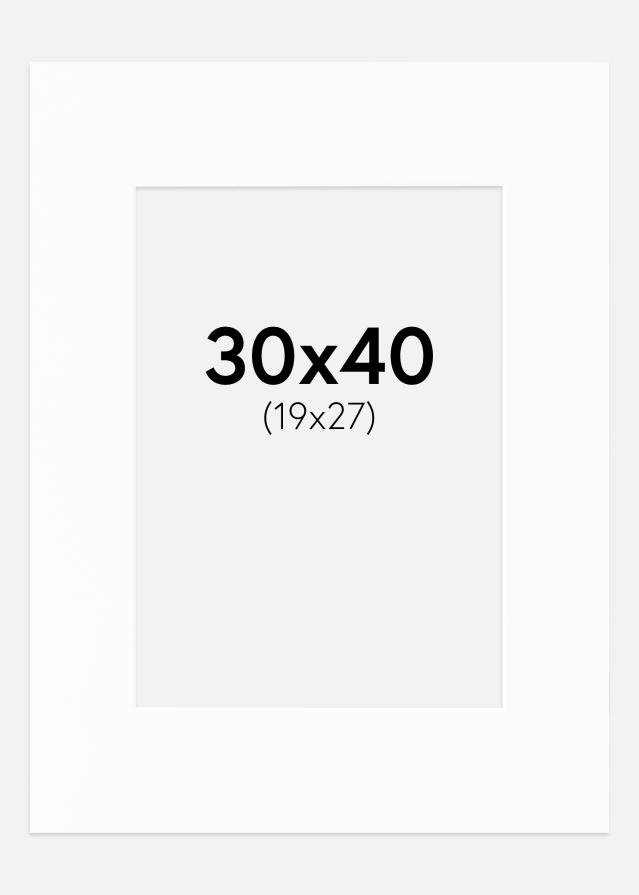 Pasparta Canson Bílá Bílý stred 30x40 cm (19x27)