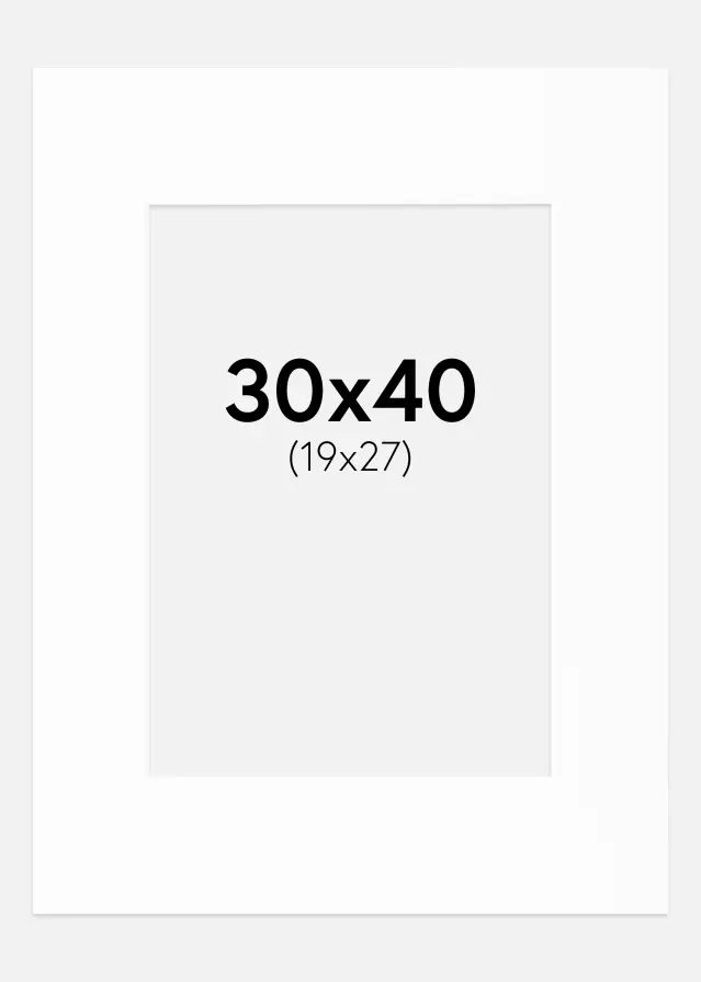 Pasparta Canson Bílá Bílý stred 30x40 cm (19x27)