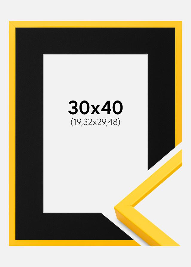 Rám E-Line Žlutá 30x40 cm - Pasparta Cerná 8x12 inches