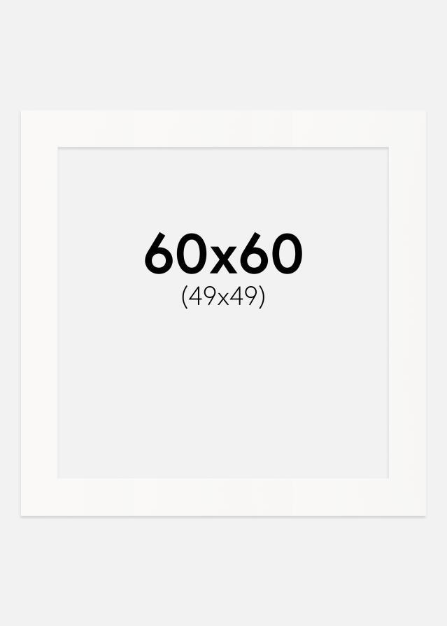 Pasparta Offwhite Bílý stred 60x60 cm (49x49)