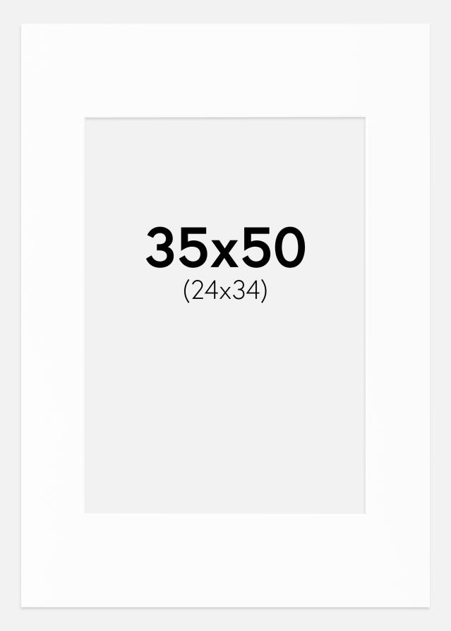 Pasparta Canson Bílá Bílý stred 35x50 cm (24x34)