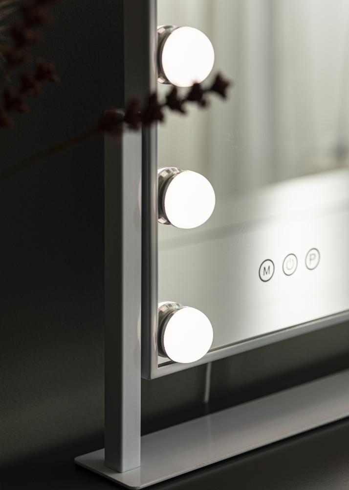 KAILA Make-up zrcátko Hollywood 9 Bílá 25x30 cm