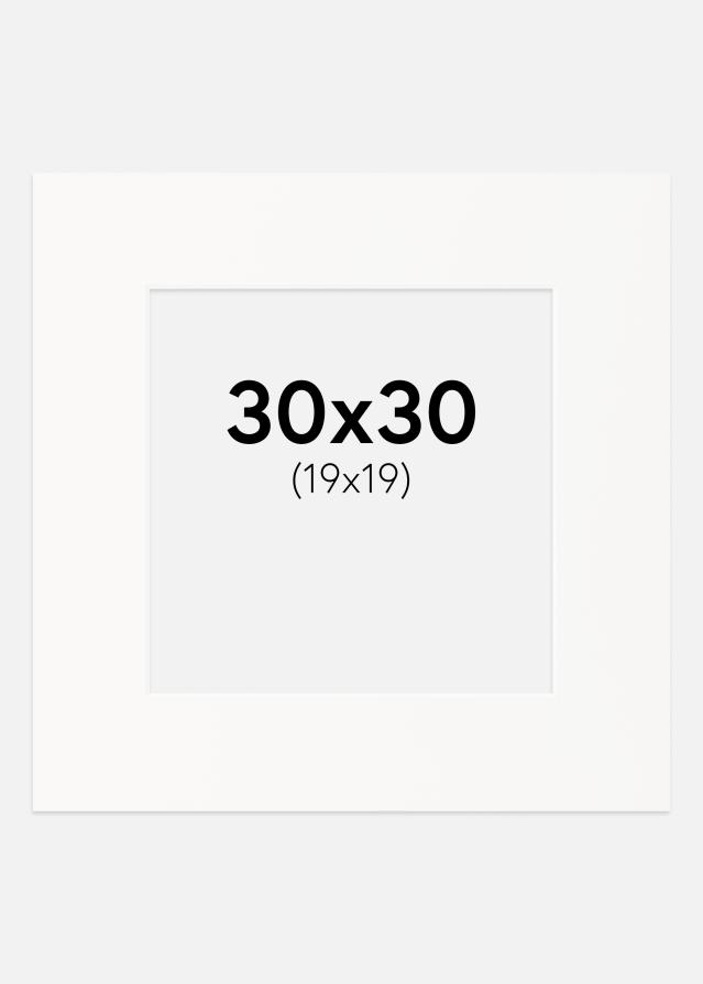 Pasparta Offwhite Bílý stred 30x30 cm (19x19)