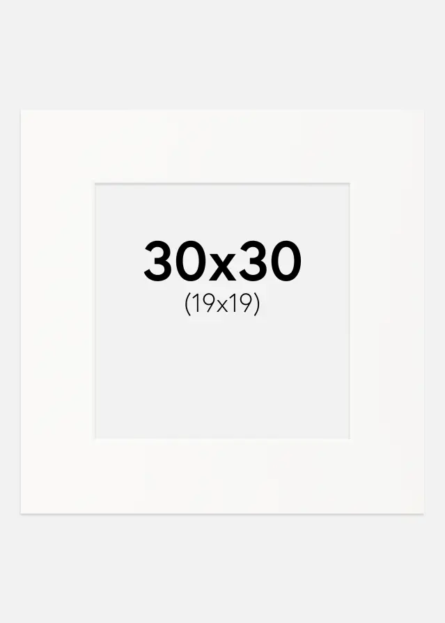 Pasparta Offwhite Bílý stred 30x30 cm (19x19)
