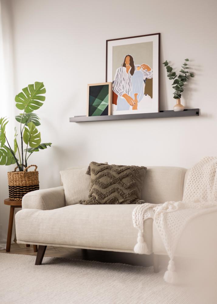 KAILA Polička na obrazy Černá 120 cm