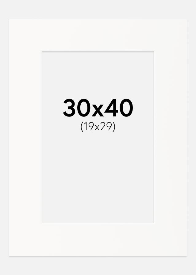 Pasparta Offwhite Bílý stred 30x40 cm (19x29)