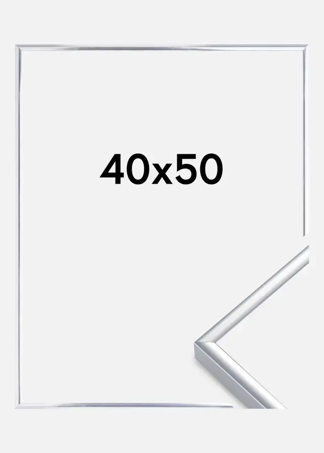 Rám Hliník Akrylové sklo Leskle Stríbrná 40x50 cm