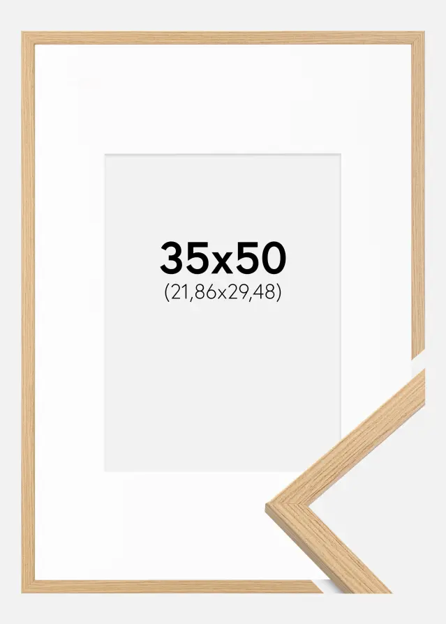 Rám Galant Dub 35x50 cm - Pasparta Bílá 9x12 inches
