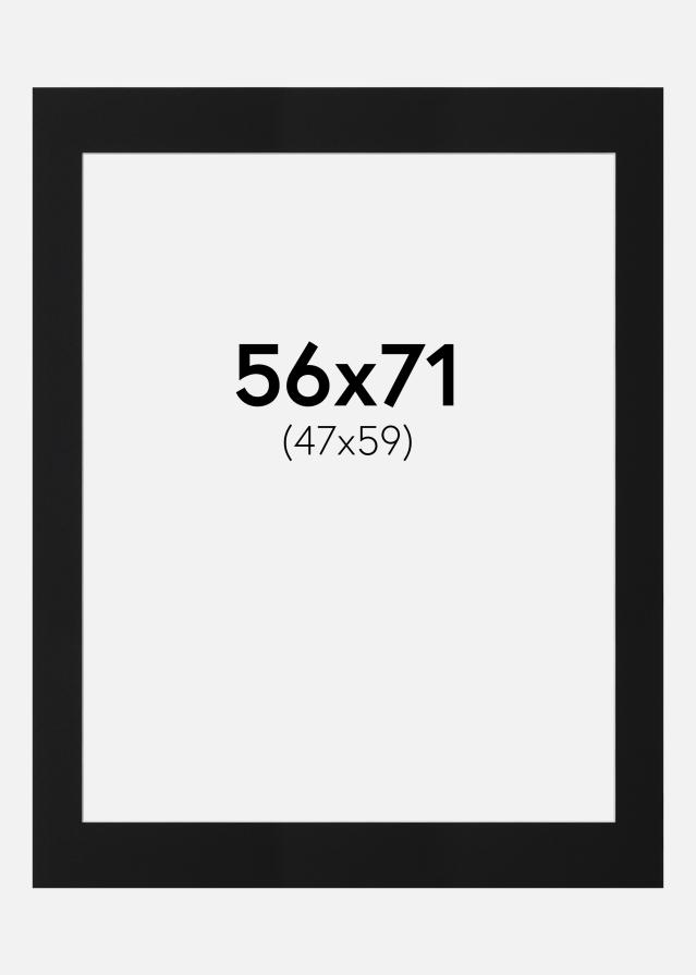 Pasparta Černý Standard (Bílé Jádro) 56x71 cm (47x59)