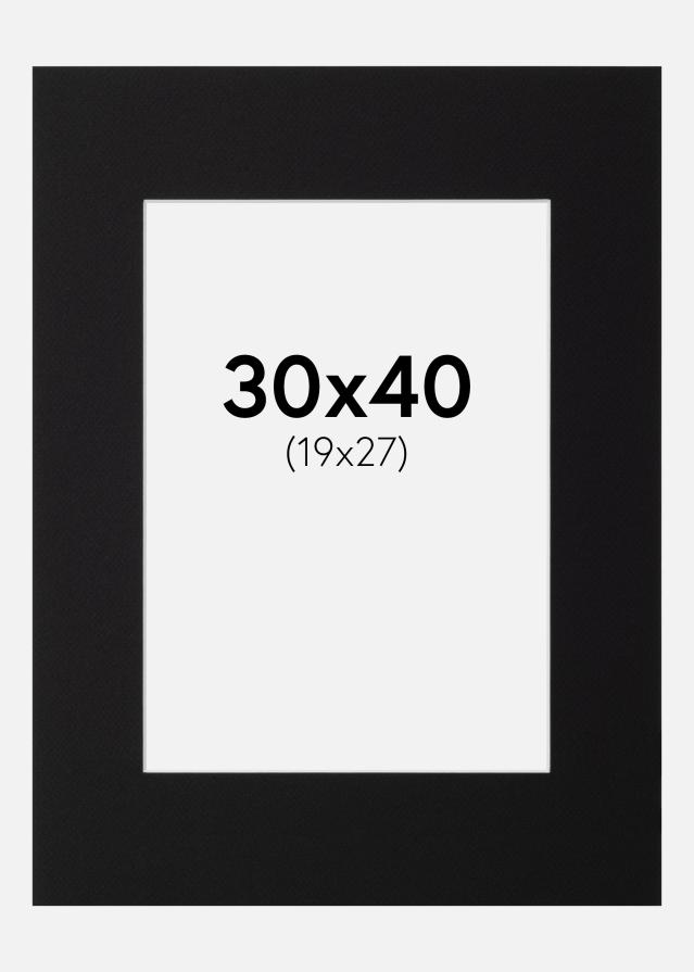 Pasparta Canson Cerná Bílý stred 30x40 cm (19x27)