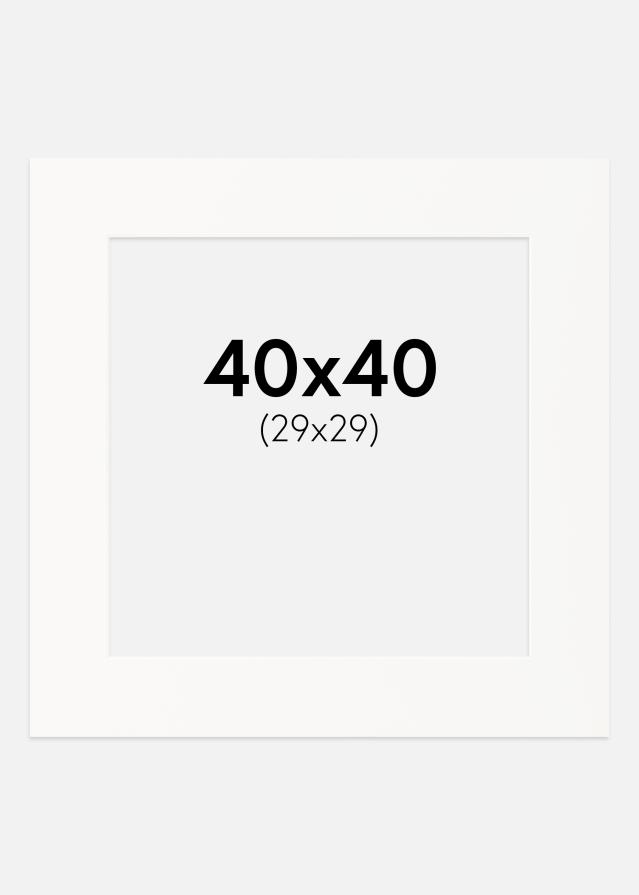 Pasparta Offwhite Bílý stred 40x40 cm (29x29)
