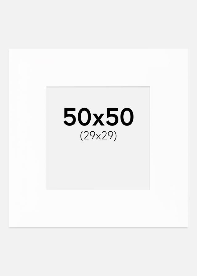 Pasparta XL Bílá Bílý stred 50x50 cm (29x29)