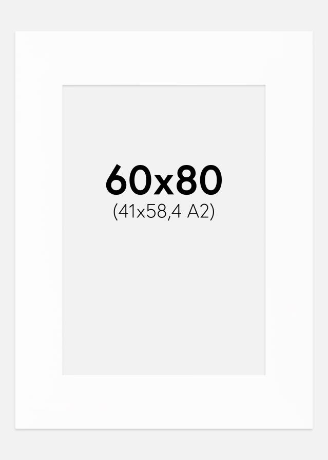 Pasparta XL Bílá Bílý stred 60x80 cm (41x58,4 - A2)