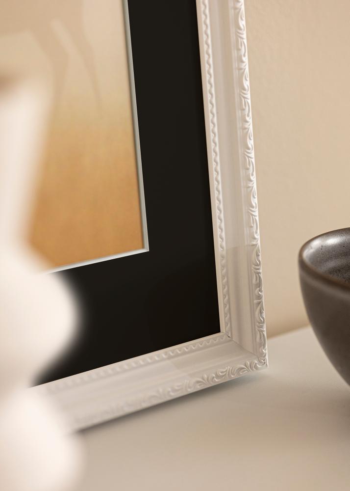 Rám Abisko Bílá 28x35 cm - Pasparta Cerná 8x10 inches