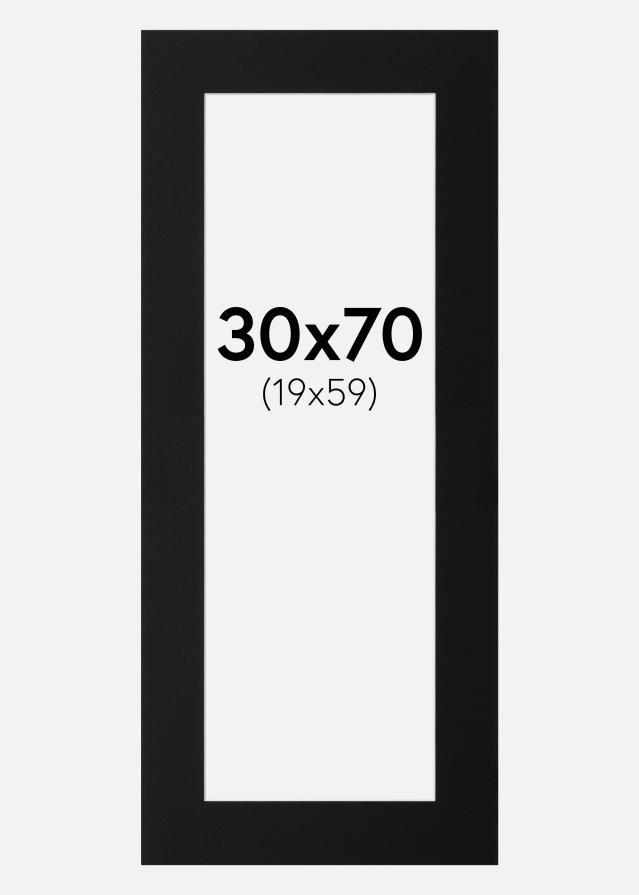 Pasparta Cerná Standardní Bílý stred 30x70 cm (19x59)