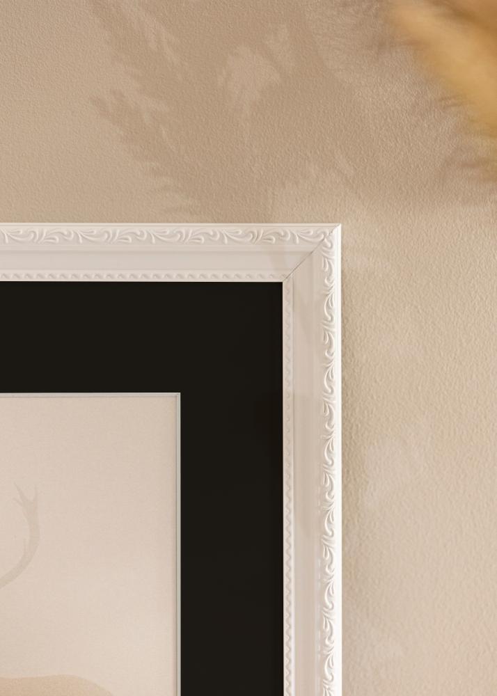 Rám Abisko Bílá 28x35 cm - Pasparta Cerná 8x10 inches