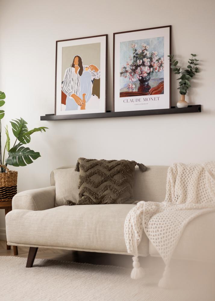 KAILA Polička na obrazy Černá 140 cm