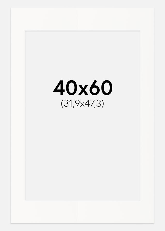 Pasparta Offwhite Bílý stred 40x60 cm (31,9x47,3 - A3+)