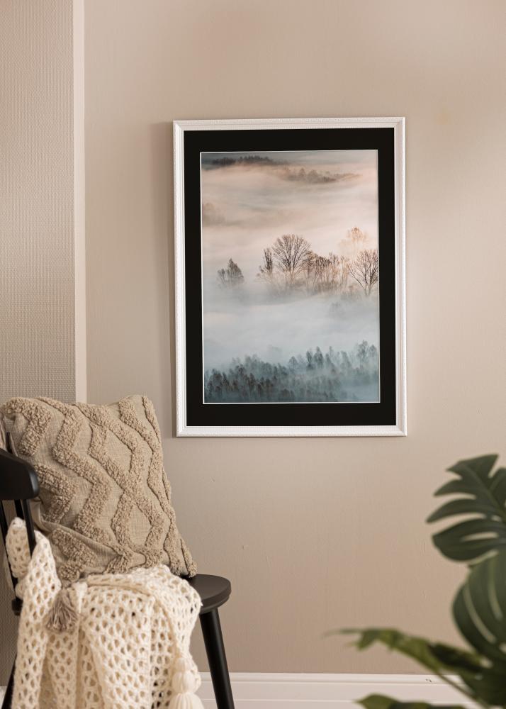 Rám Abisko Bílá 28x35 cm - Pasparta Cerná 8x10 inches