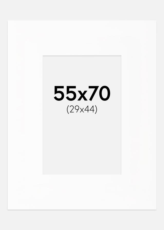 Pasparta XL Standardní Bílá Bílý stred 55x70 cm (29x44)