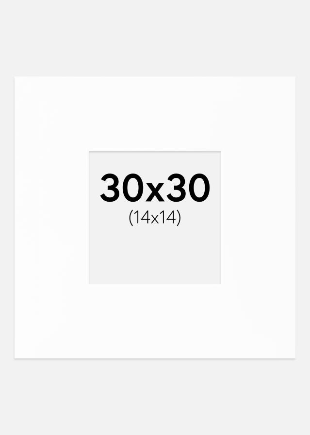 Pasparta XL Bílá Bílý stred 30x30 cm (14x14)