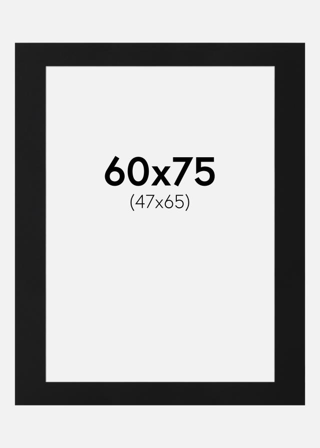 Pasparta Černý Standard (Bílé Jádro) 60x75 cm (47x65)