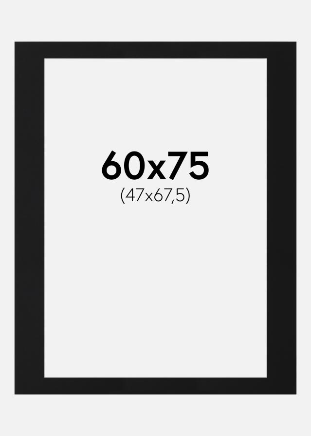 Pasparta Černý Standard (Bílé Jádro) 60x75 cm (47x67,5)