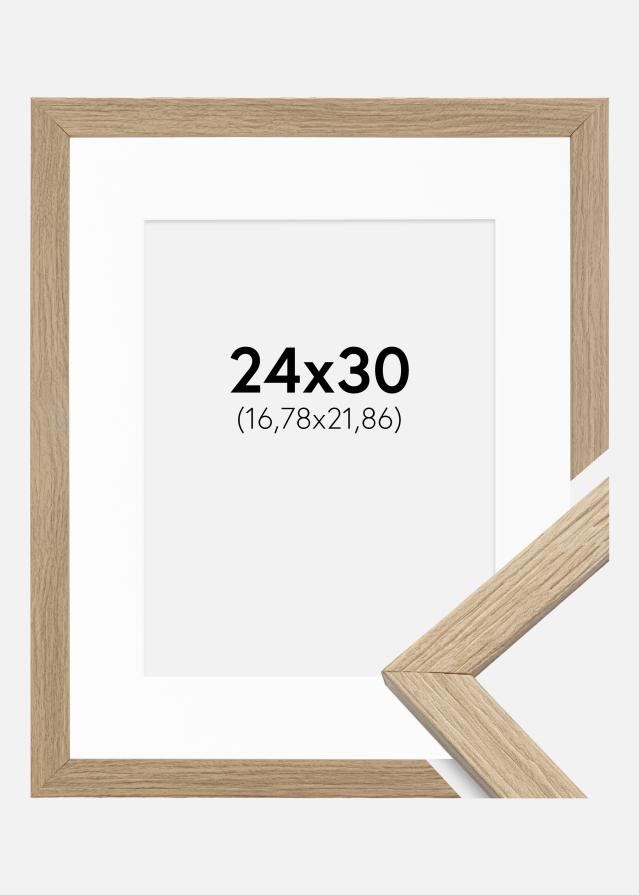 Rám Stylové Dub 24x30 cm - Pasparta Bílá 7x9 inches