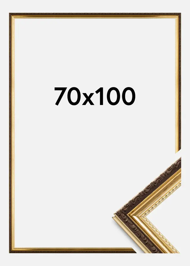 Rám Abisko Akrylové sklo Zlatá 70x100 cm