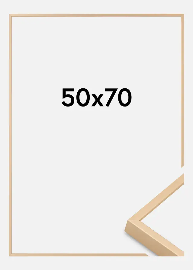 Hliníkový rám Akrylátové sklo Mosaz 50x70 cm