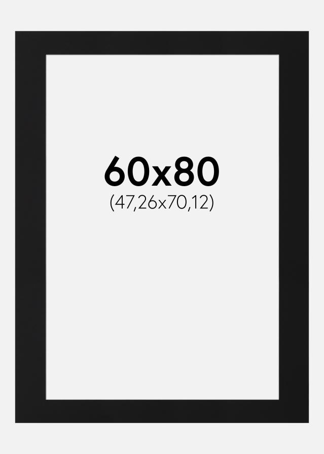 Pasparta Černý Standard (Bílé Jádro) 60x80 cm (47,26x70,12)