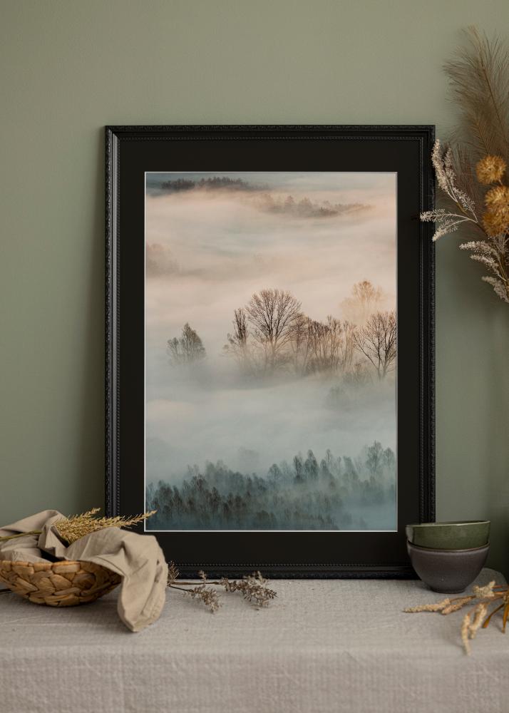 Rám Abisko Cerná 30x40 cm - Pasparta Cerná 18x27 cm