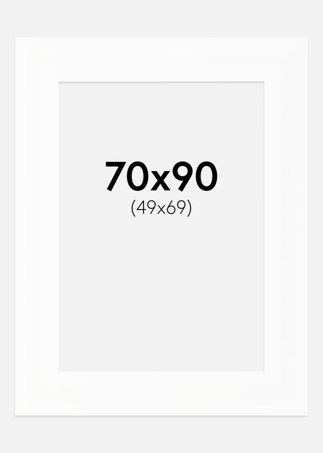 Pasparta XL Bílá Bílý stred 70x90 cm (49x69)