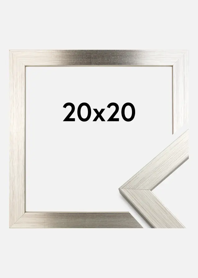 Rám Stríbrná Wood 20x20 cm