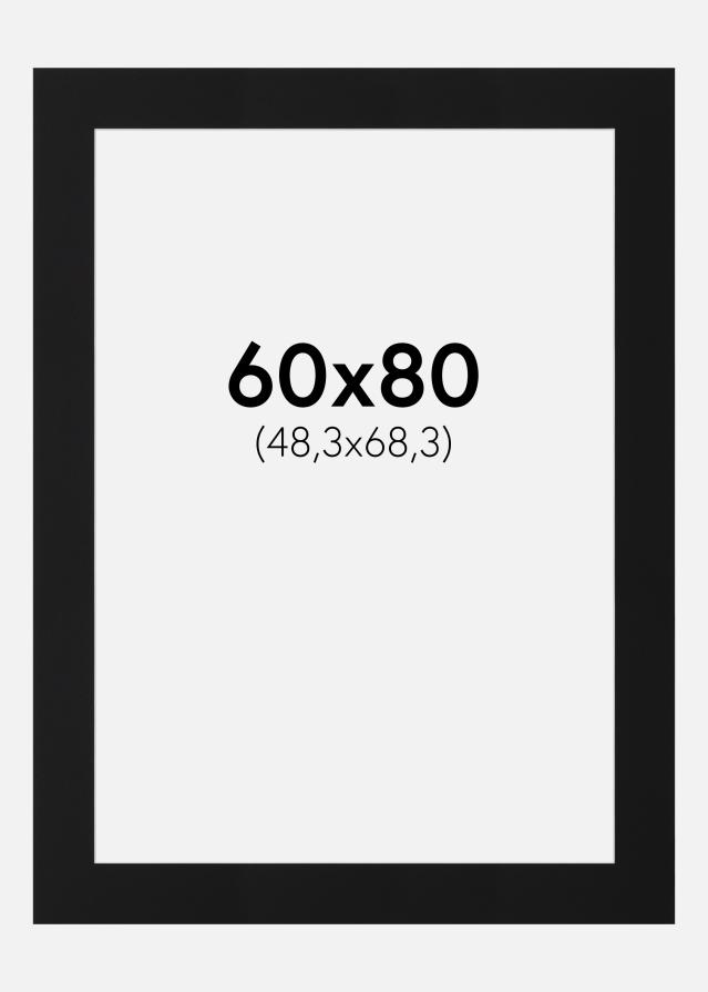 Pasparta Černý Standard (Bílé Jádro) 60x80 cm (48,3x68,3)