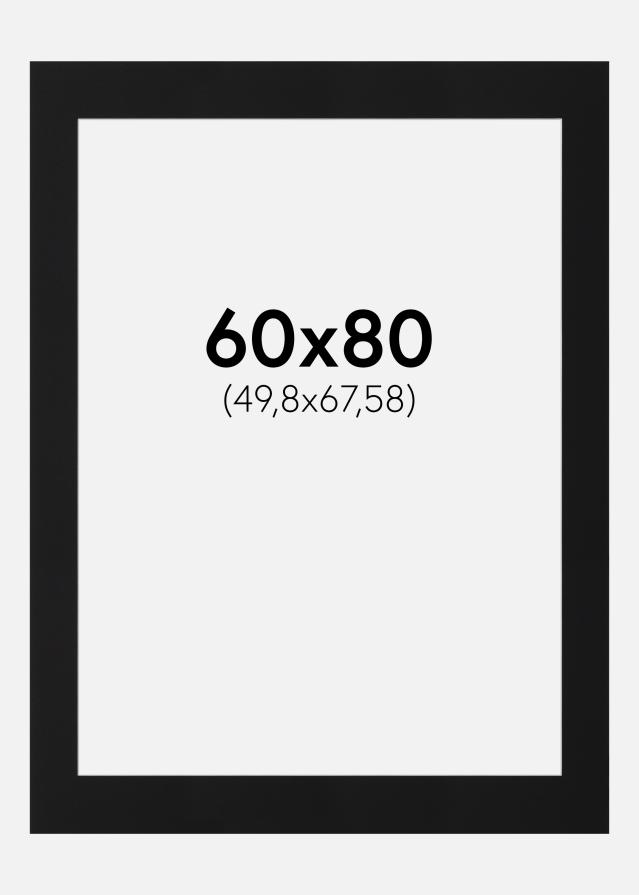 Pasparta Černý Standard (Bílé Jádro) 60x80 cm (49,8x67,58)