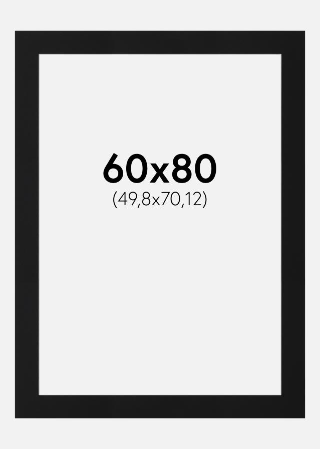 Pasparta Černý Standard (Bílé Jádro) 60x80 cm (49,8x70,12)