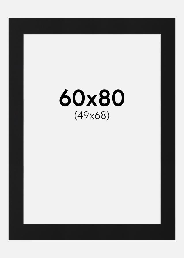 Pasparta Černý Standard (Bílé Jádro) 60x80 cm (49x68)