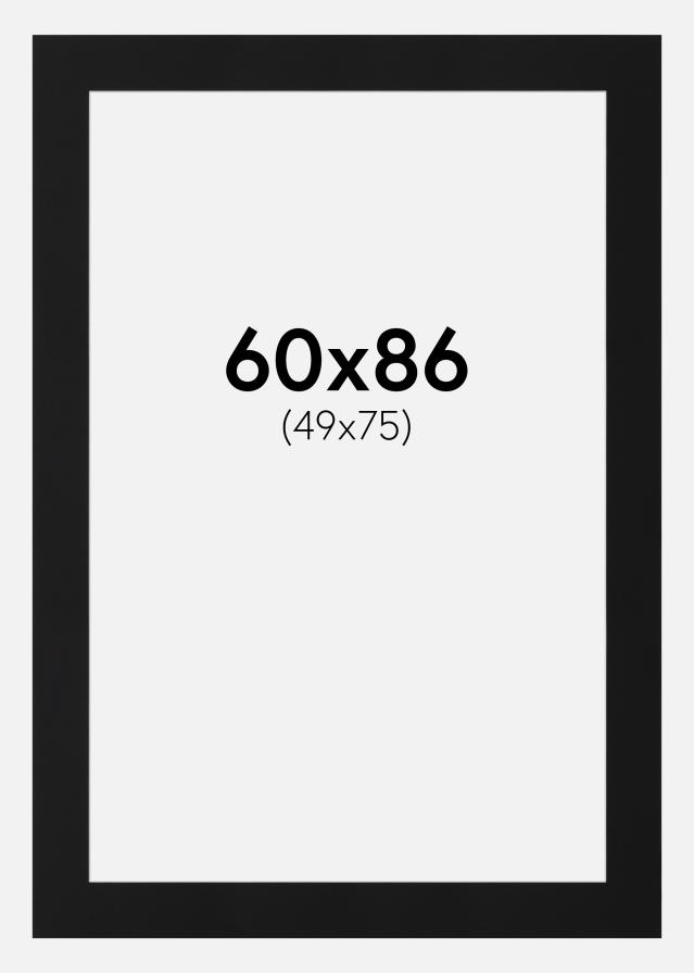 Pasparta Černý Standard (Bílé Jádro) 60x86 cm (49x75)