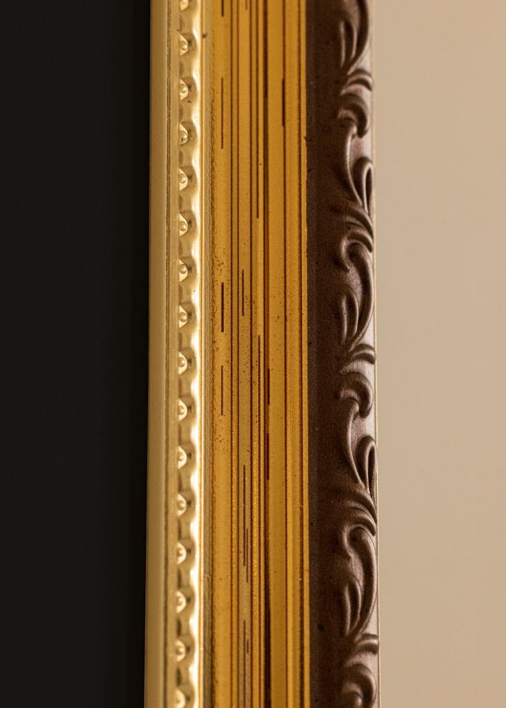 Rám Abisko Zlatá 30x40 cm - Pasparta Cerná 18x27 cm