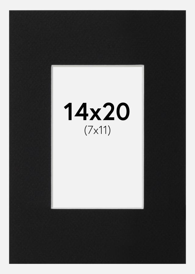 Pasparta Černý Standard (Bílé Jádro) 14x20 cm (7x11)