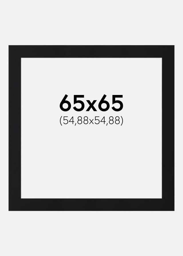 Pasparta Černý Standard (Bílé Jádro) 65x65 cm (54,88x54,88)