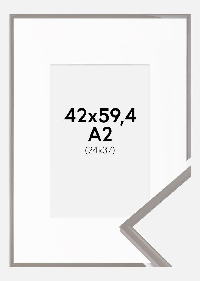 Rám New Lifestyle Earth Grey 42x59,4 cm (A2) - Pasparta Bílá 25x38 cm