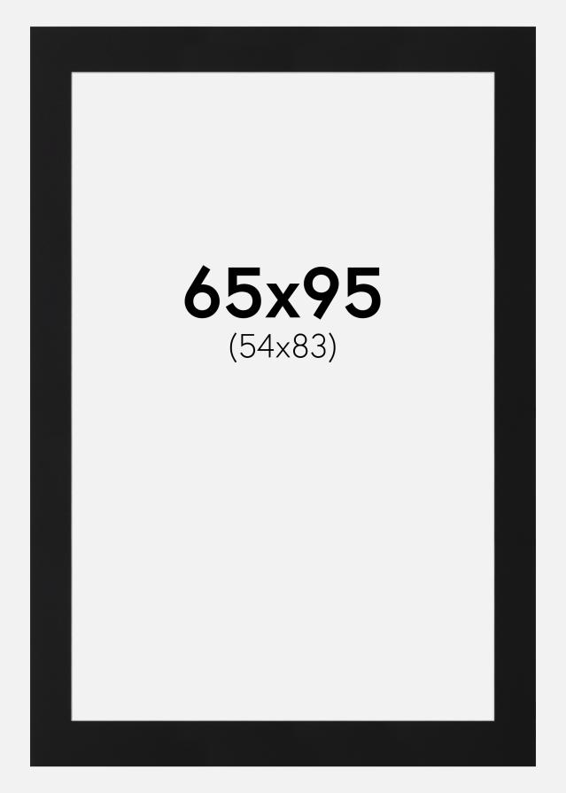 Pasparta Černý Standard (Bílé Jádro) 65x95 cm (54x83)