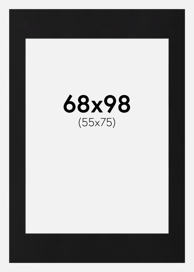 Pasparta Černý Standard (Bílé Jádro) 68x98 cm (55x75)