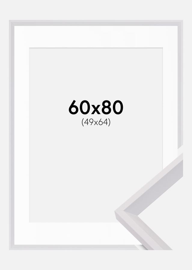 Rám Globe Bílá 60x80 cm - Pasparta Bílá 50x65 cm