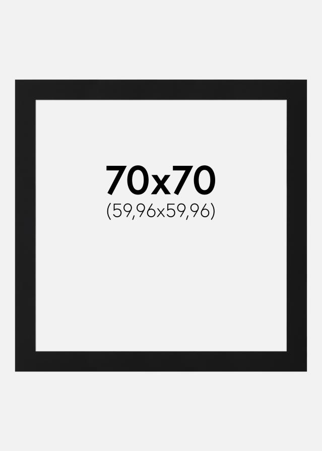 Pasparta Černý Standard (Bílé Jádro) 70x70 cm (59,96x59,96)