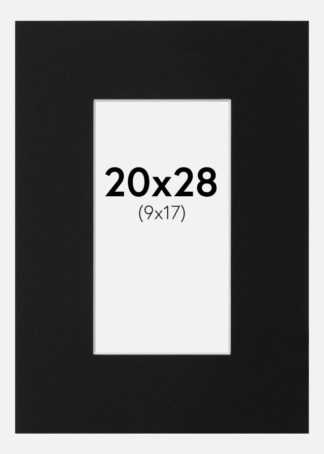 Pasparta Černý Standard (Bílé Jádro) 20x28 cm (9x17)