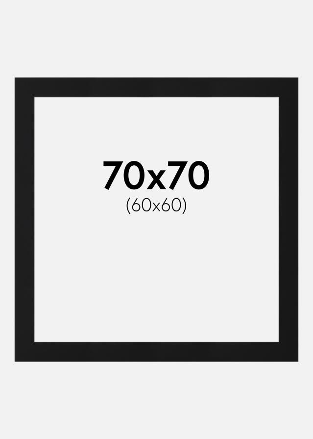 Pasparta Černý Standard (Bílé Jádro) 70x70 cm (60x60)